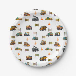 Construction machinery paper plates