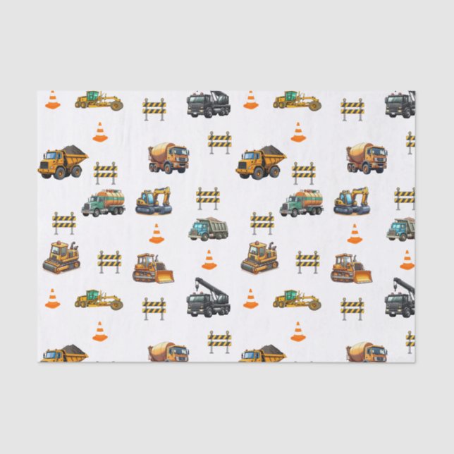 Construction machinery  tissue paper (Front)