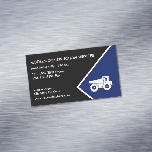 Construction Magnetic Business Card