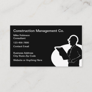 Construction Management Consultant  Business Card