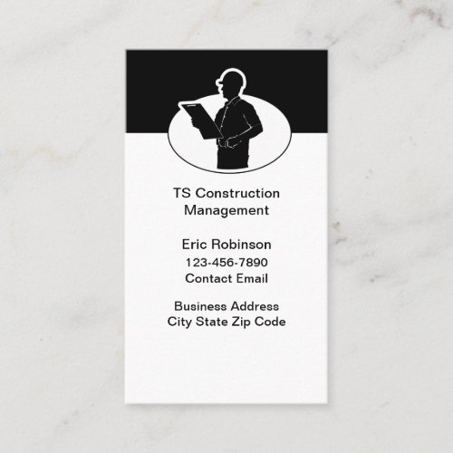 Construction Management Services  Business Card