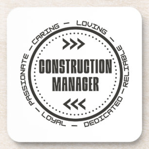 Construction Manager Beverage Coaster