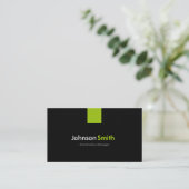 Construction Manager Modern Mint Green Business Card (Standing Front)