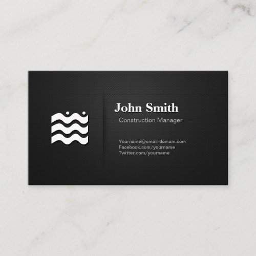 Construction Manager - Premium Changeable Icon Business Cards