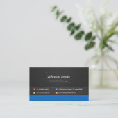 Construction Manager - Professional Customizable Business Card (Standing Front)
