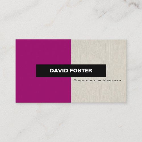 Construction Manager - Simple Elegant Stylish Business Cards
