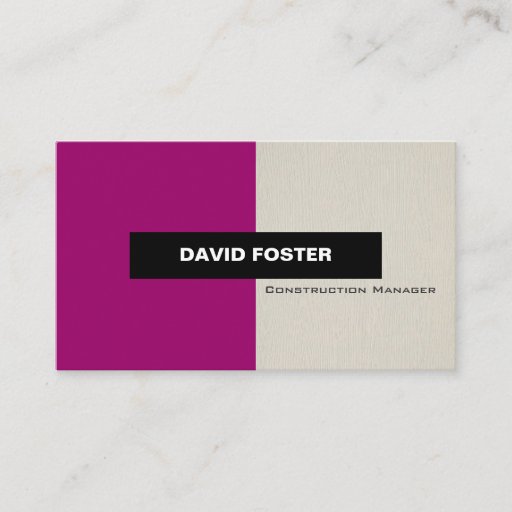 Customizable Construction Manager - Simple Elegant Stylish Business Cards