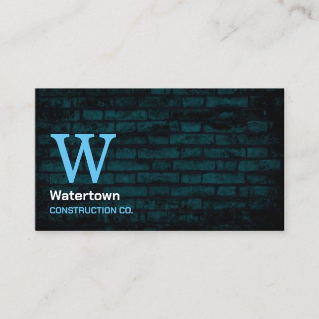 Construction Masonry Brick Business Card Template (Front)