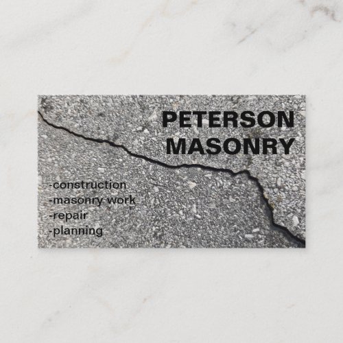Construction _ Masonry Business Card