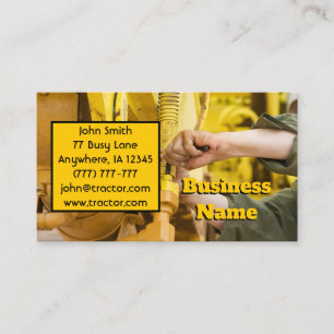 Construction Mechanic Business Card