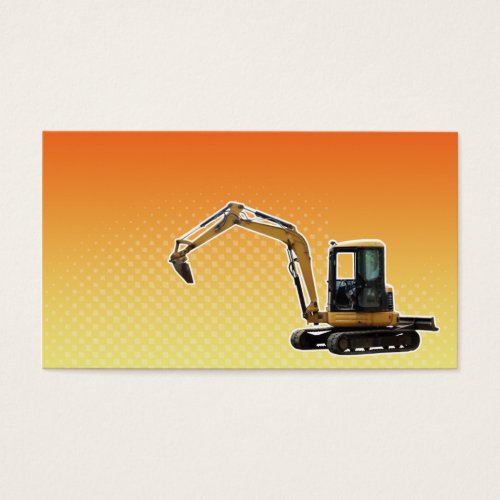 Construction Mechanical Digger Excavator Business Card Templates