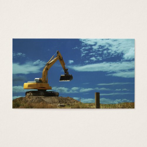 construction mechanical digger heavy equipment business cards