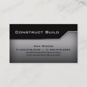 Construction Metal Business Card Angle Edge