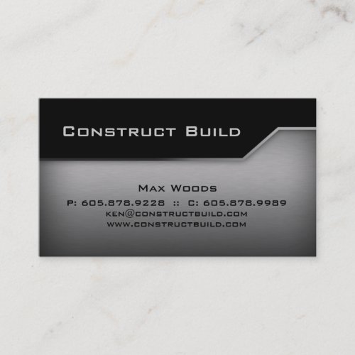 Construction Metal Business Card Angle Edge