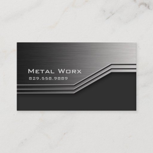 Customizable Construction Metal Business Card Angle Edge 3