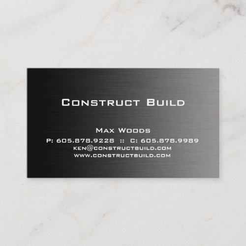 Construction Metal Business Card Professional