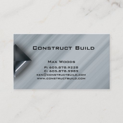 Customizable Construction Metal Business Card Professional 2