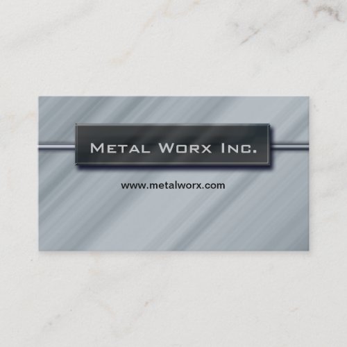 Construction Metal Business Card Title Box Chrome
