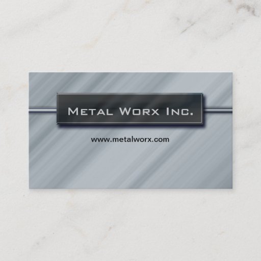 Customizable Construction Metal Business Card Title Box Chrome