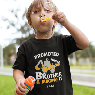 Construction Middle Brother Digging It v2 Kid Toddler T-shirt