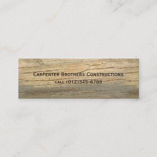 Customizable construction business card