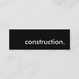 construction. mini business card
