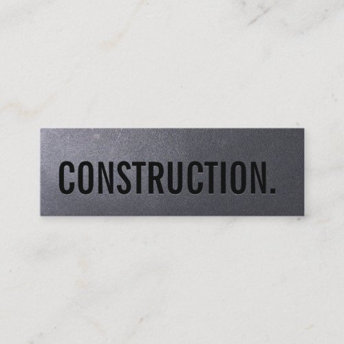 Coal Black Construction Mini Business Card