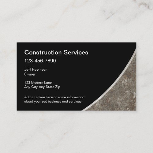 Construction Modern Business Card Template