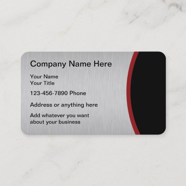 Construction Modern Design Business Card (Front)