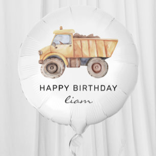 Construction Modern Minimal Birthday Balloon