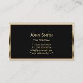 Construction Monogram Gold Framed Professional Business Card (Back)
