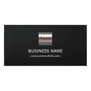 Construction Monogram Metal Steel Logo Modern Door Sign