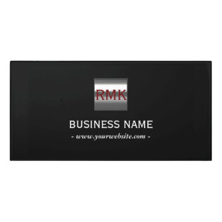 Construction Monogram Metal Steel Logo Modern Door Sign