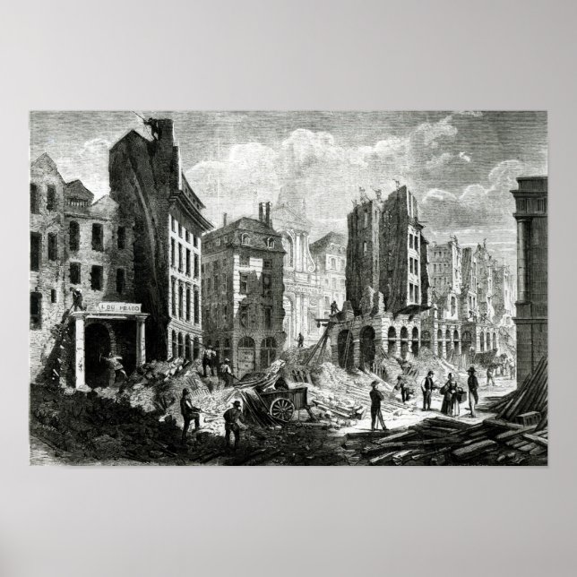 Construction of the Boulevard de Sebastopol Poster (Front)