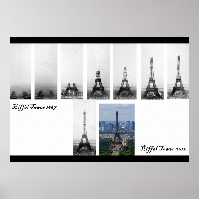 Construction of the Eiffel Tower 1887 Poster (Front)