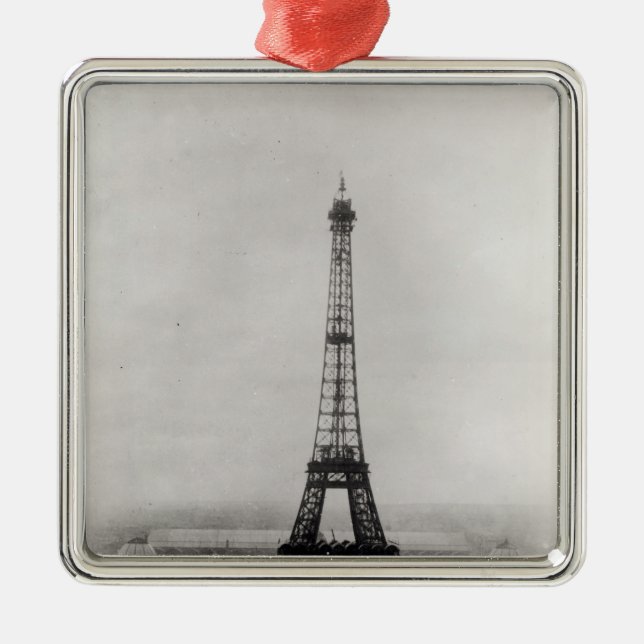 Construction of the Eiffel Tower Metal Ornament (Front)