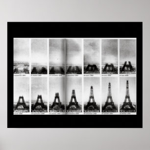 Construction of the Eiffel Tower Poster