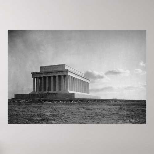 Construction of The Lincoln Memorial 1920 Poster