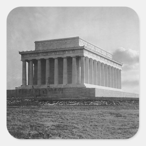 Construction of The Lincoln Memorial 1920 Square Sticker