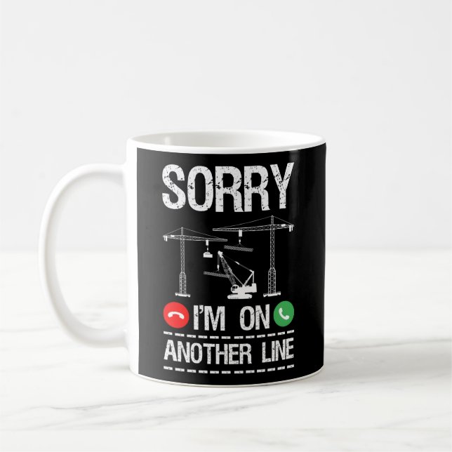 Construction Operator Crane Operator Heavy Equipt Coffee Mug (Left)