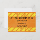 Construction Orange Large Company Business Cards (Front/Back)