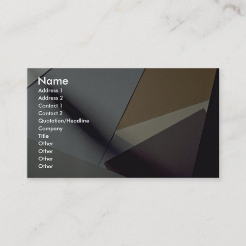 Construction paper business card template