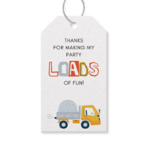 Construction Party Favor Tag