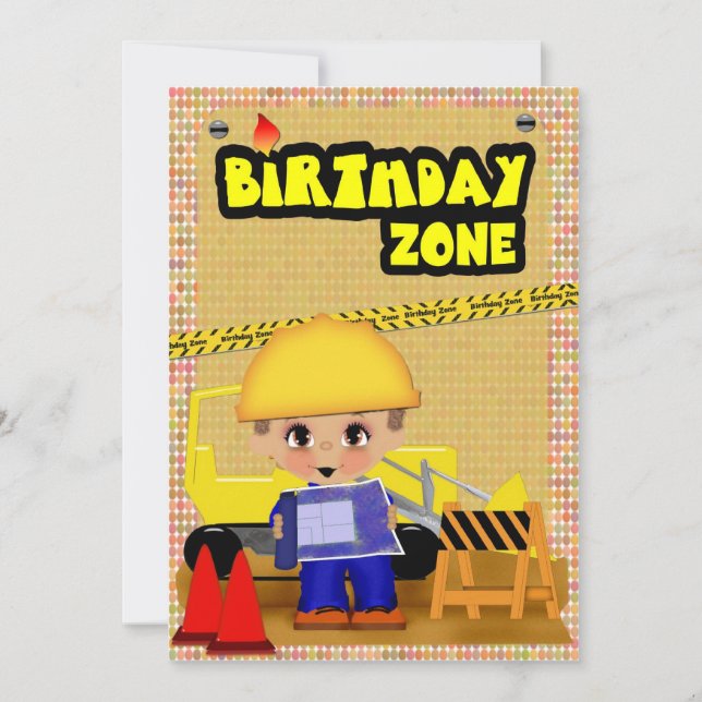 Construction Party Invitation (Front)