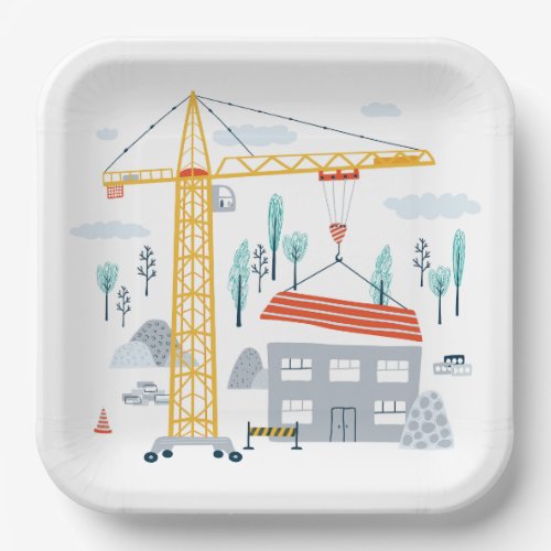 Construction Party Plate
