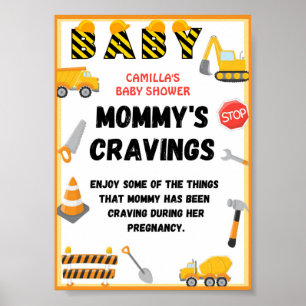 Construction Party Sign, Baby Shower Poster