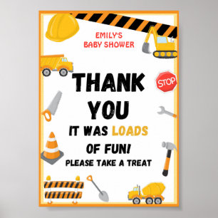 Construction Party Sign, Birthday, Baby Shower Poster