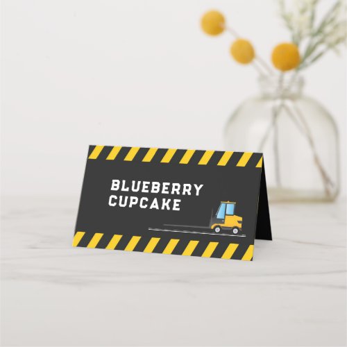 Construction Party Supplies Food Tent One Side Place Card