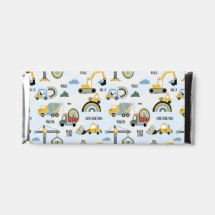  Construction Pattern Kid's  Birthday Party  Hershey Bar Favors