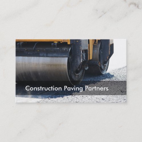 Construction Paving Business Card